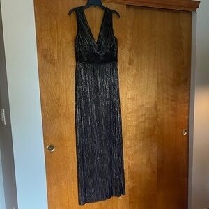 Elegant Black and Gold Evening Gown